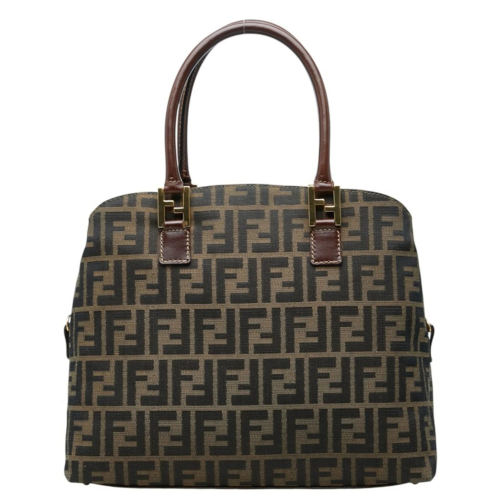 Fendi Zucca Handbag 14968 Brown Canvas Leather Women's FENDI
